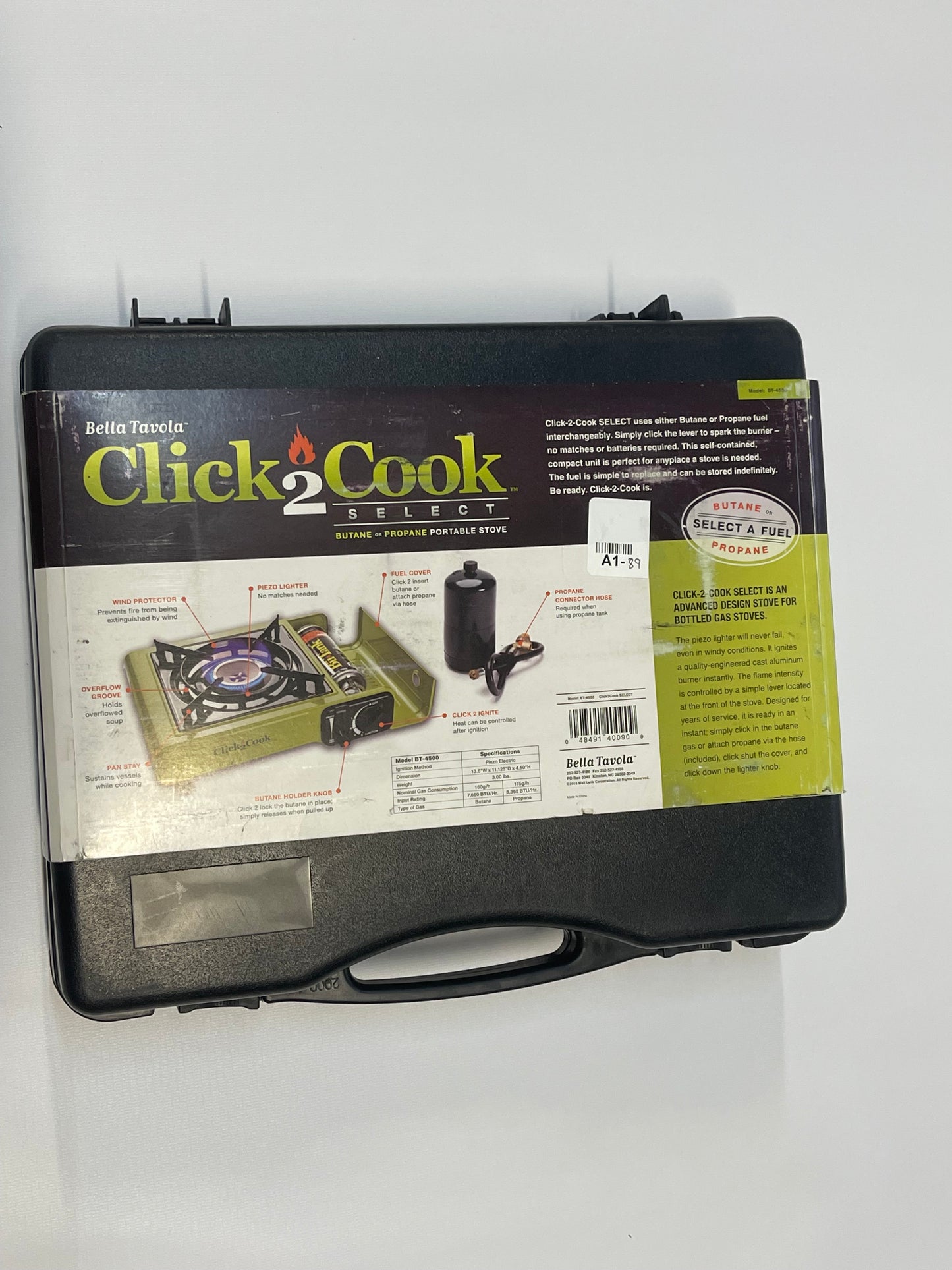 Estufa portátil de butano/propano BT-4500 Click2Cook